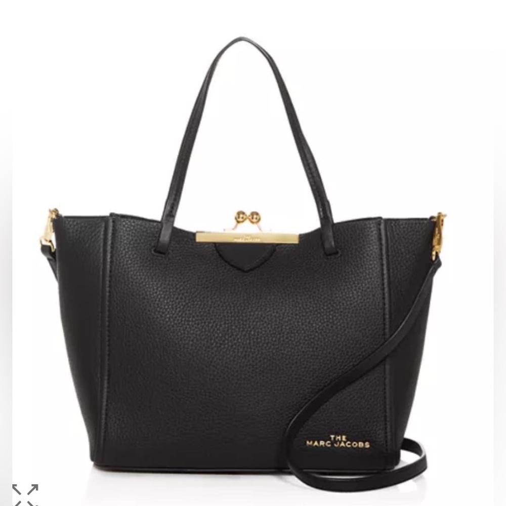 MARC JACOBS The Kiss Lock Mini Leather Tote